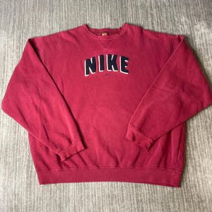 Vintage Red Sweatshirt Faded Cotton - Etsy
