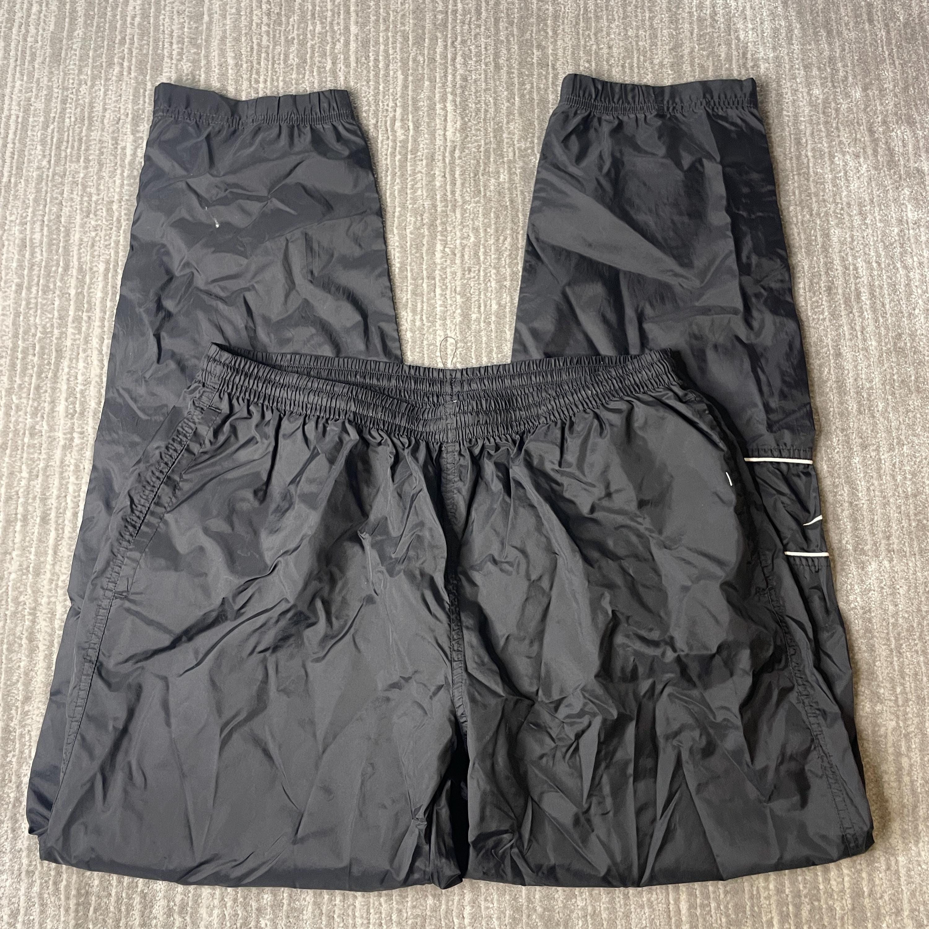Y2k Vintage Nike Nylon Track Pants Black - Etsy