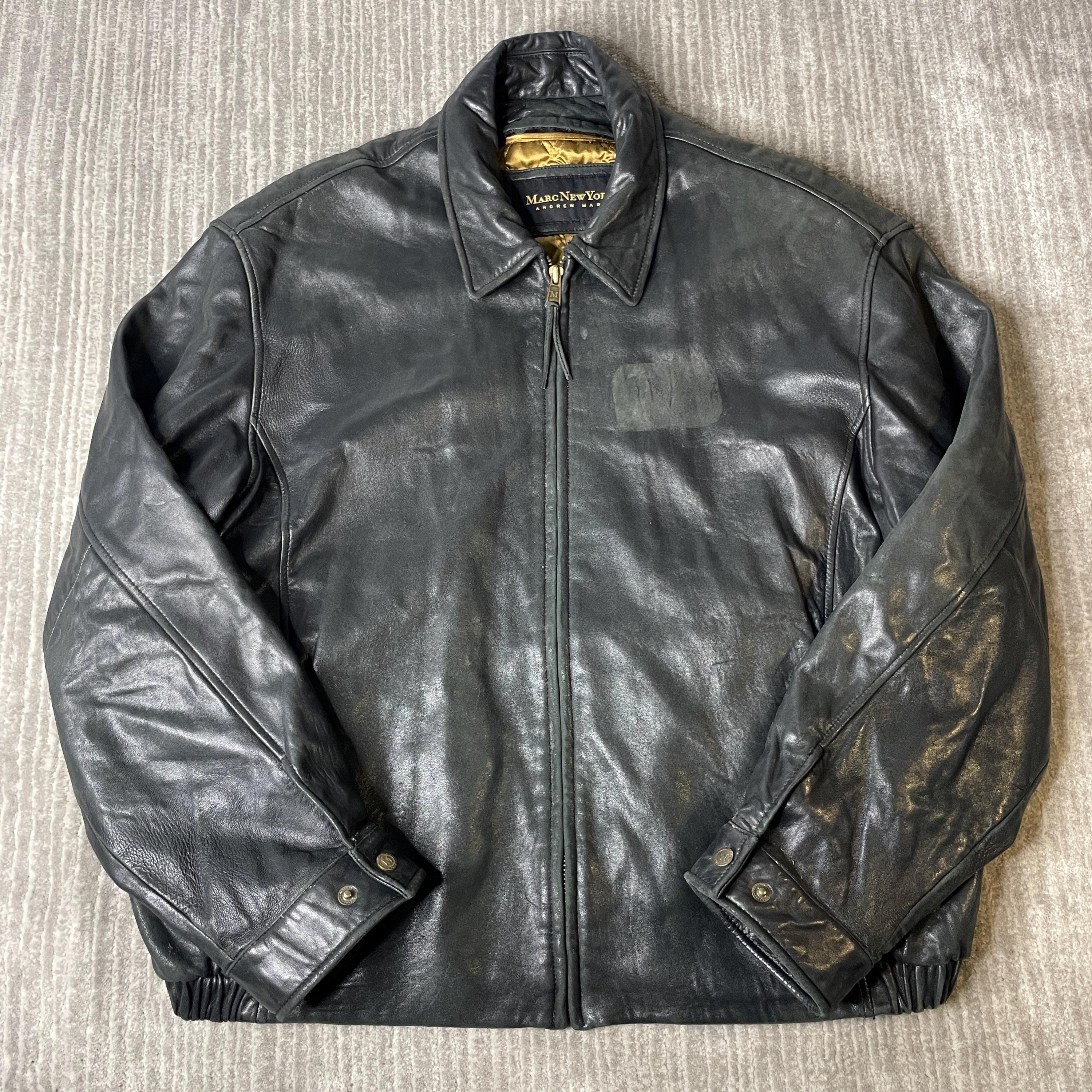 Vintage Andrew Marc Leather Jacket - Etsy