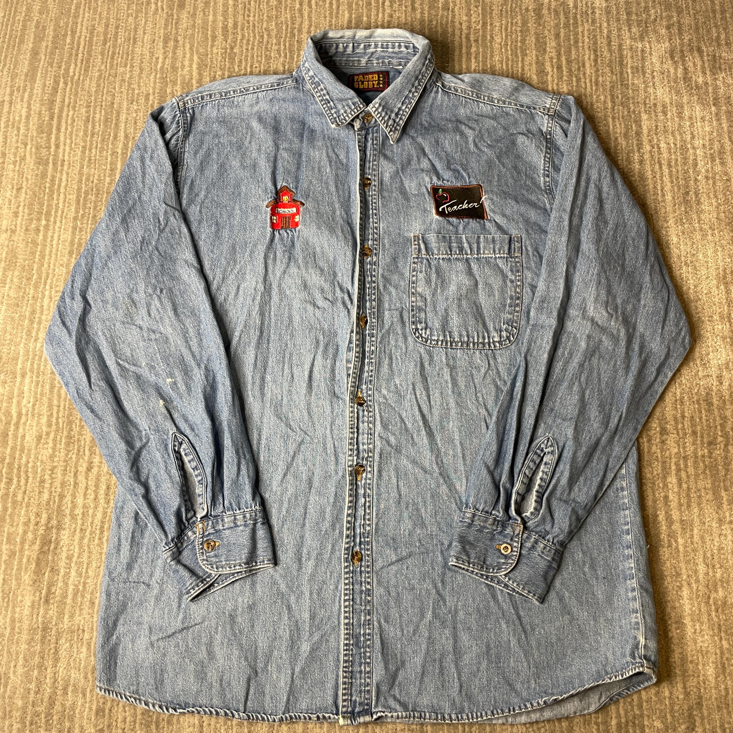 Faded Glory Denim Shirt - Etsy