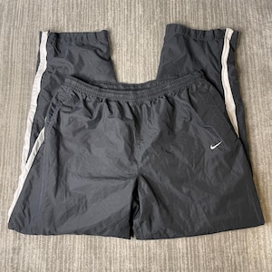 Y2k Vintage Nike Nylon Track Pants Black - Etsy