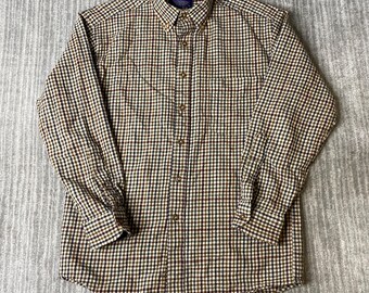 Camisa vintage de lana Pendleton de los años 2000 – Talla S – Camisa abotonada con cuadros Sir Pendleton – Lana virgen pura a cuadros de Oregón
