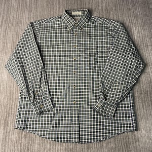 Vintage 2000s L.L. Bean Plaid Shirt – L – Wrinkle Resistant Button Down – Outdoor Prep Workwear – Classic Check Shirt