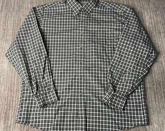 Vintage 2000s L.L. Bean Plaid Shirt – L – Wrinkle Resistant Button Down – Outdoor Prep Workwear – Classic Check Shirt