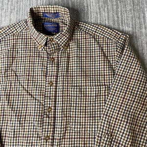 Vintage 2000s Pendleton Wool Shirt – S – Sir Pendleton Check Button Up – Pure Virgin Wool Oregon Plaid bild 2