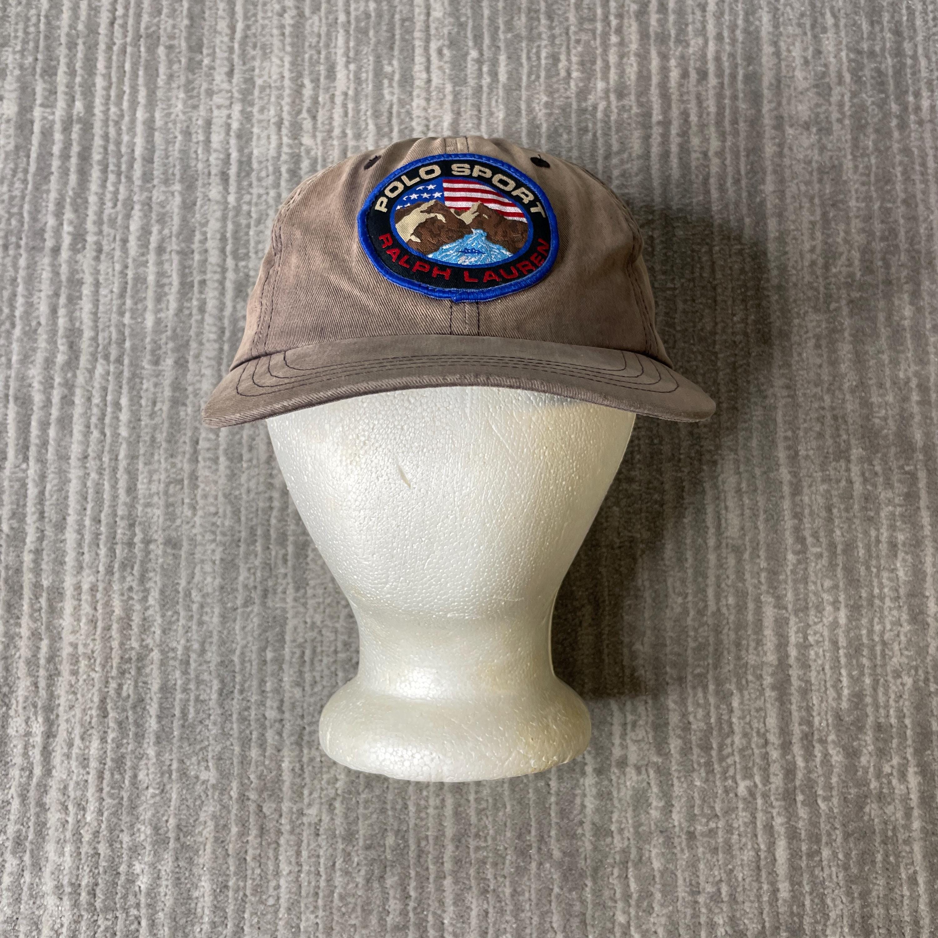 Vintage 1990s Polo Sport Ralph Lauren Hat – OSFA – Tan Patch