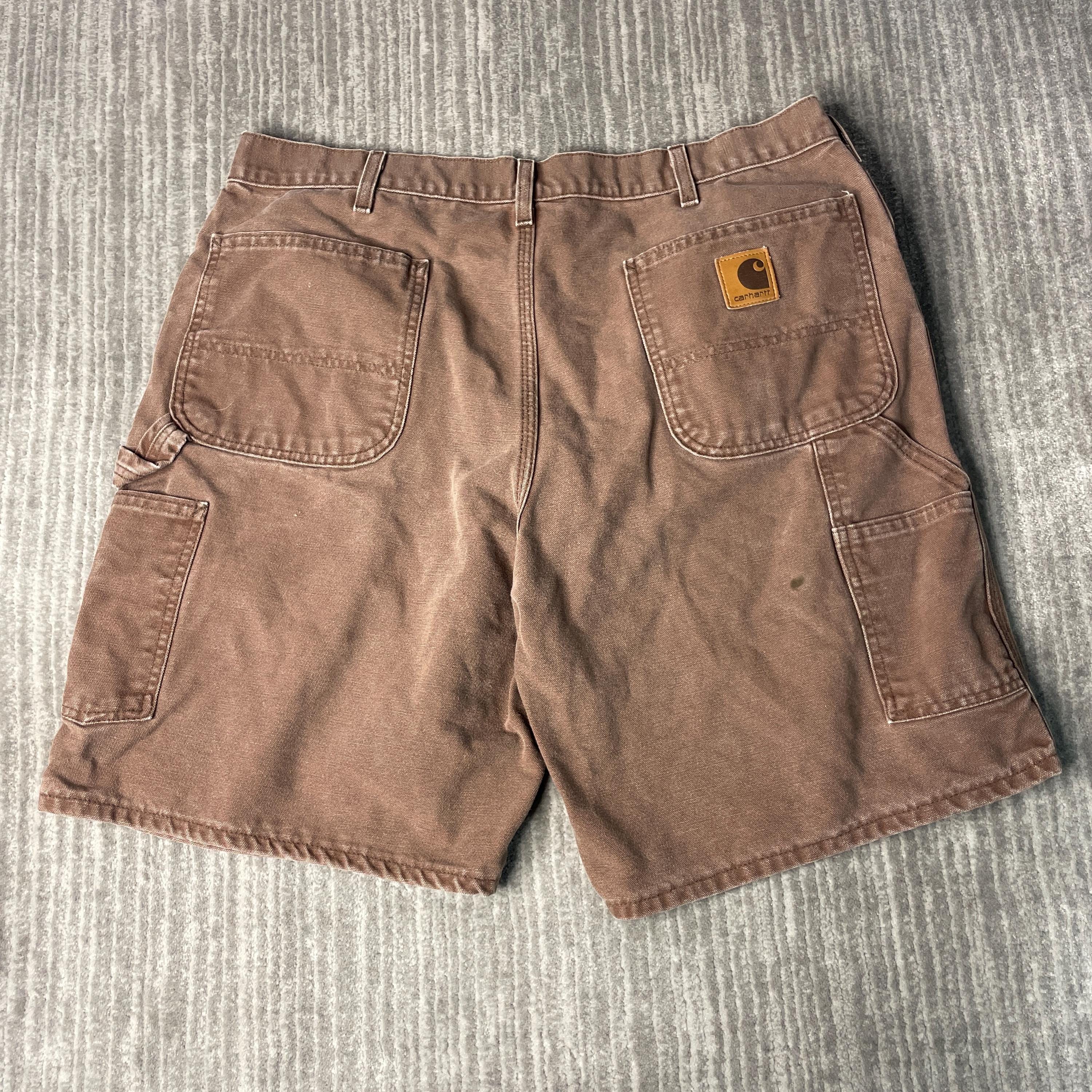 Vintage 2000s Carhartt Work Shorts – 36 – Brown Canvas Utility