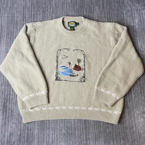 Vintage 1990s Croft & Barrow Cardigan Sweater – L – Navy Blue
