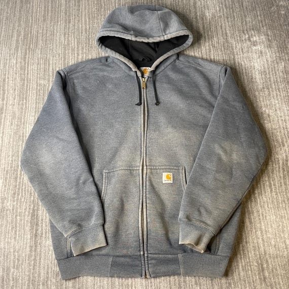 Vintage 2000s Carhartt Zip Hoodie – XL – Gray Thermal Lined