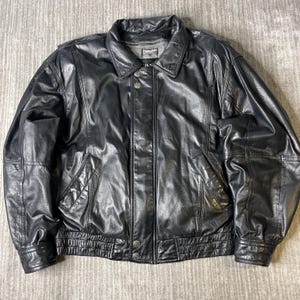 Vintage 90s Wilson Leather Jacket - Etsy
