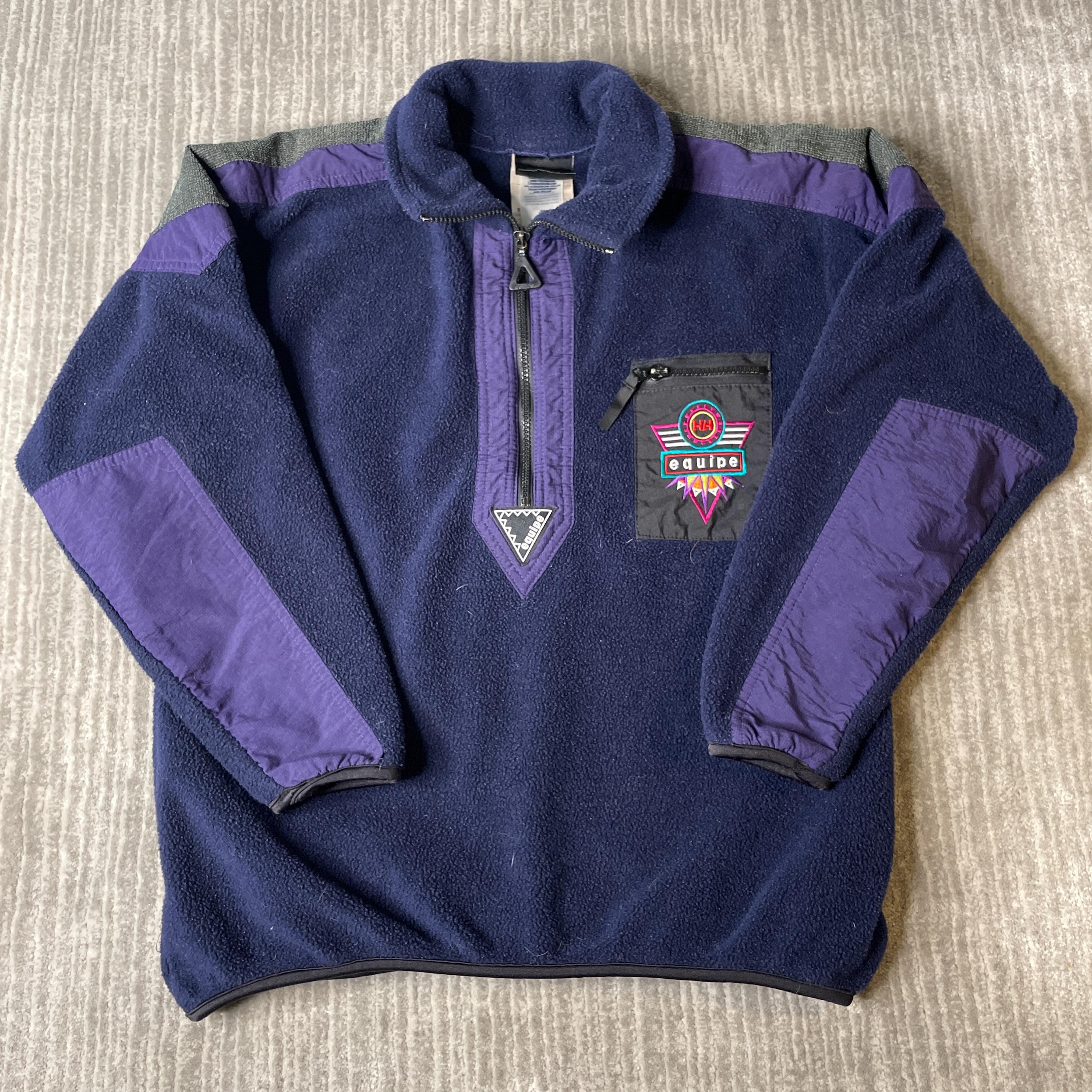 90s Colorblock Quarter Zip - Etsy