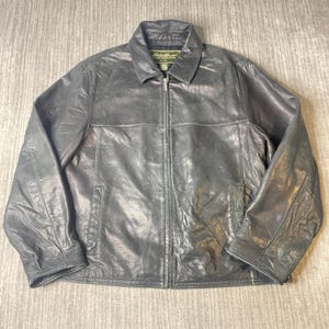 Vintage Eddie Bauer Leather Jacket - Etsy