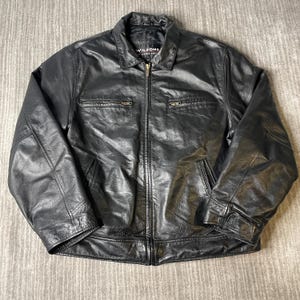 Vintage 90s Wilson Leather Jacket - Etsy