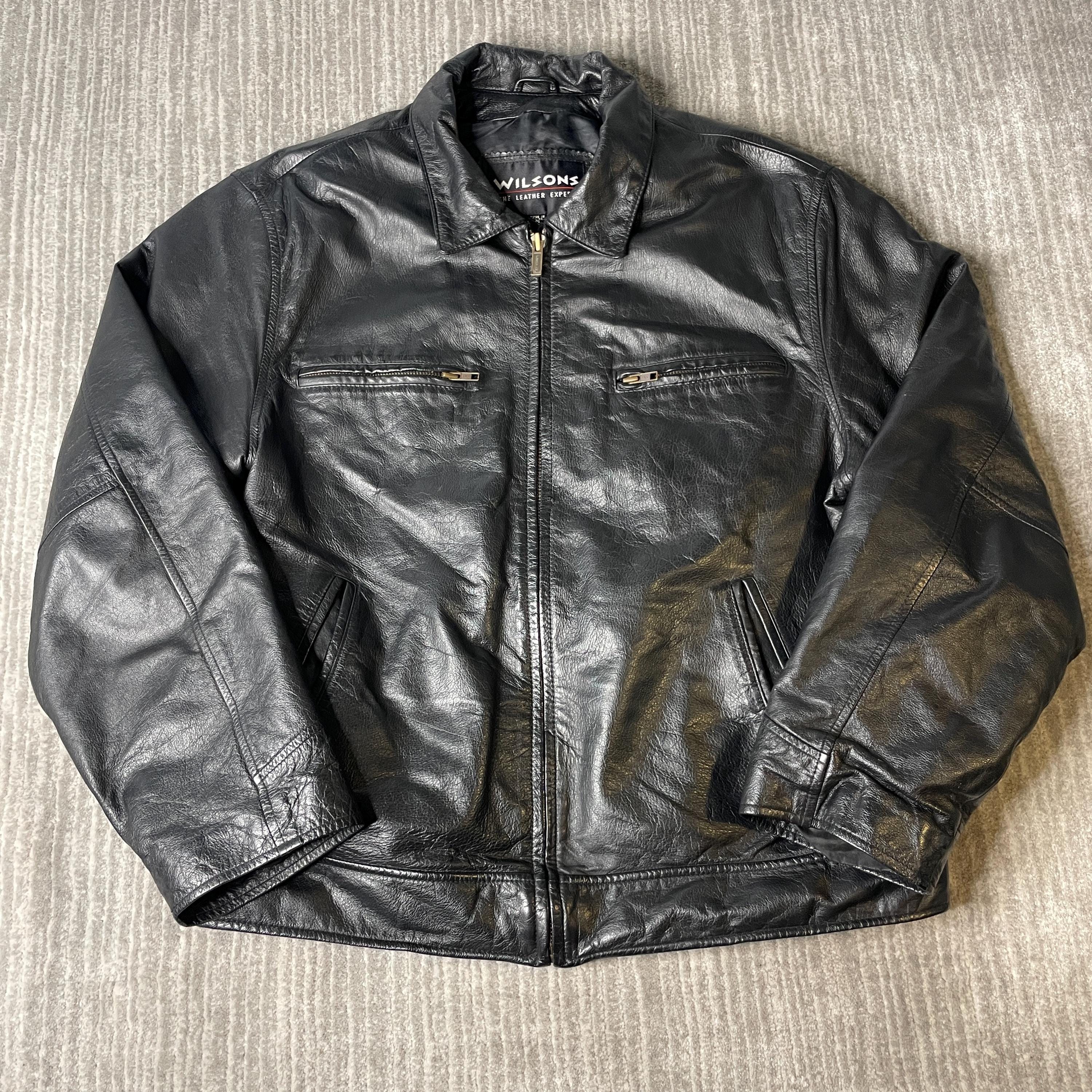 Vintage 90s Wilson Leather Jacket - Etsy
