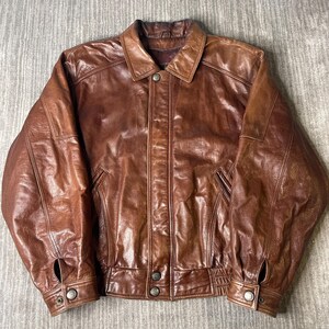 Vintage 90s Wilson Leather Jacket - Etsy