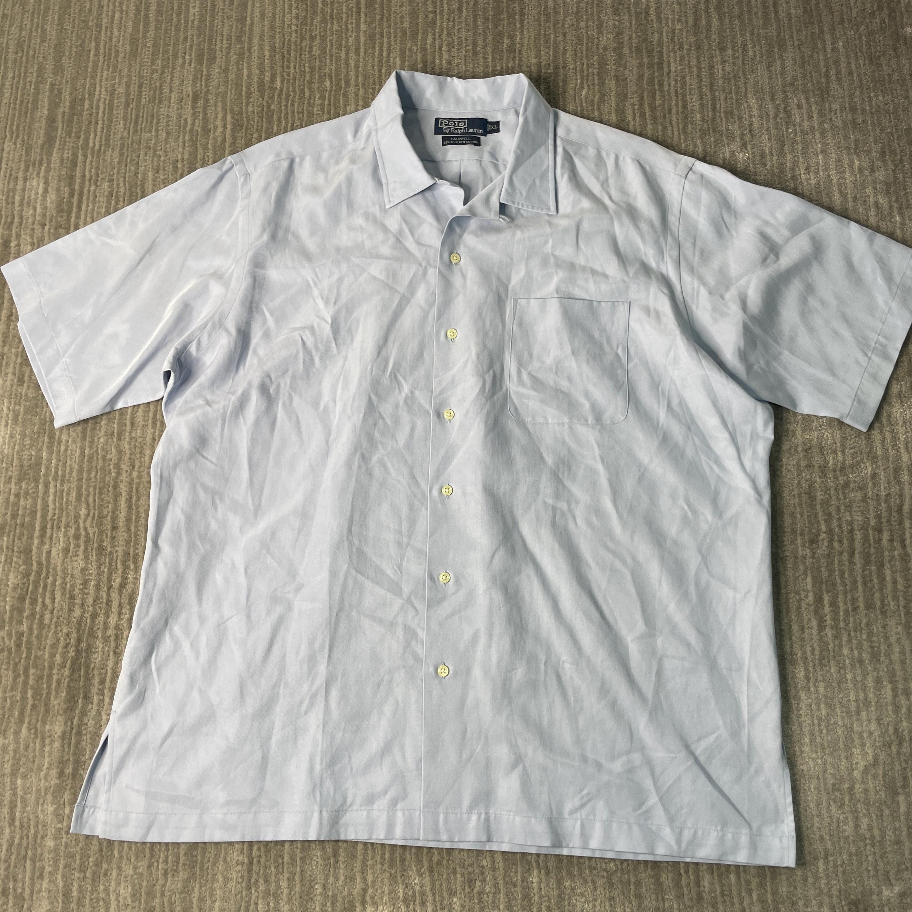 Vintage 90s Polo Ralph Lauren Caldwell Short Sleeve Shirt – Silk