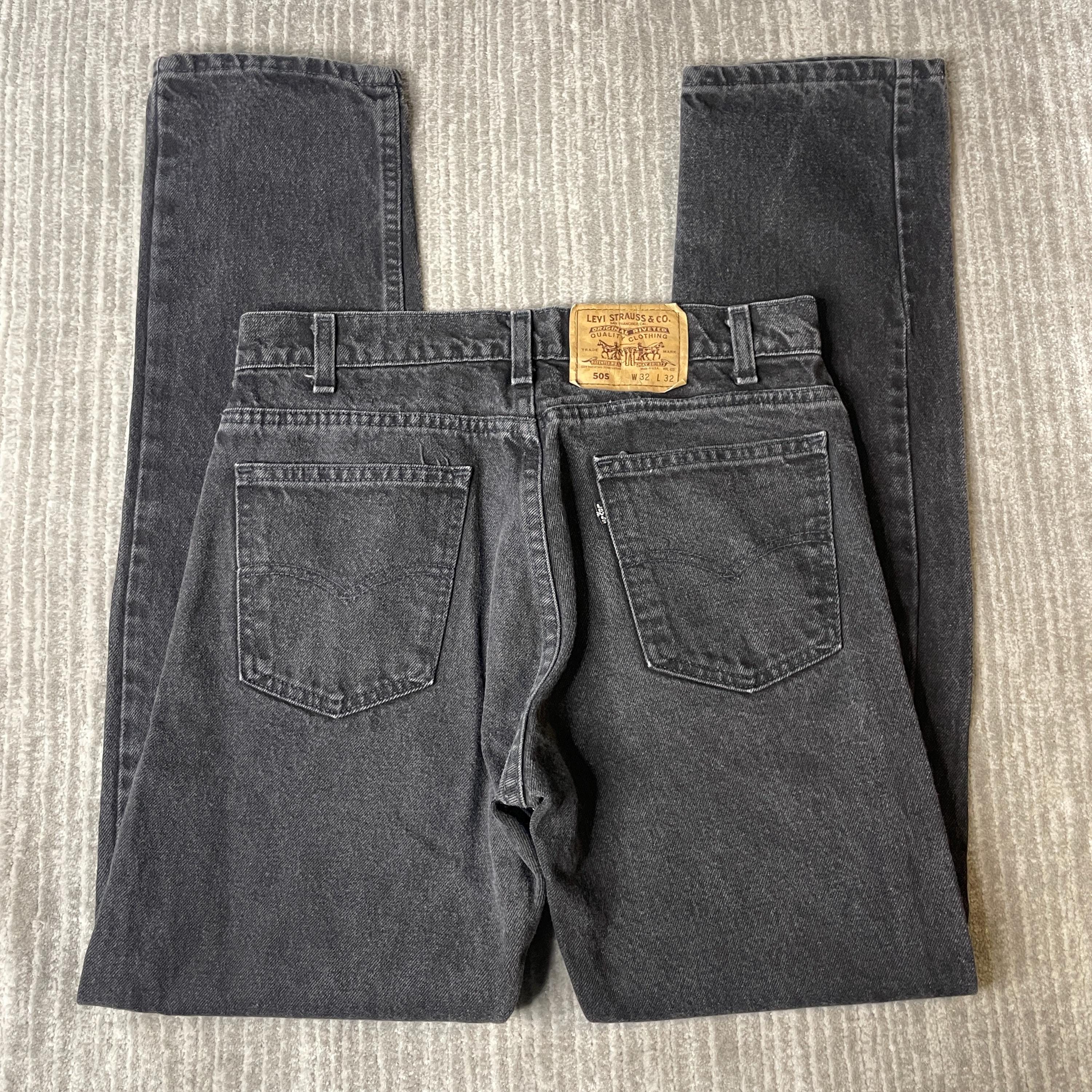 Black Levis 505 - Etsy