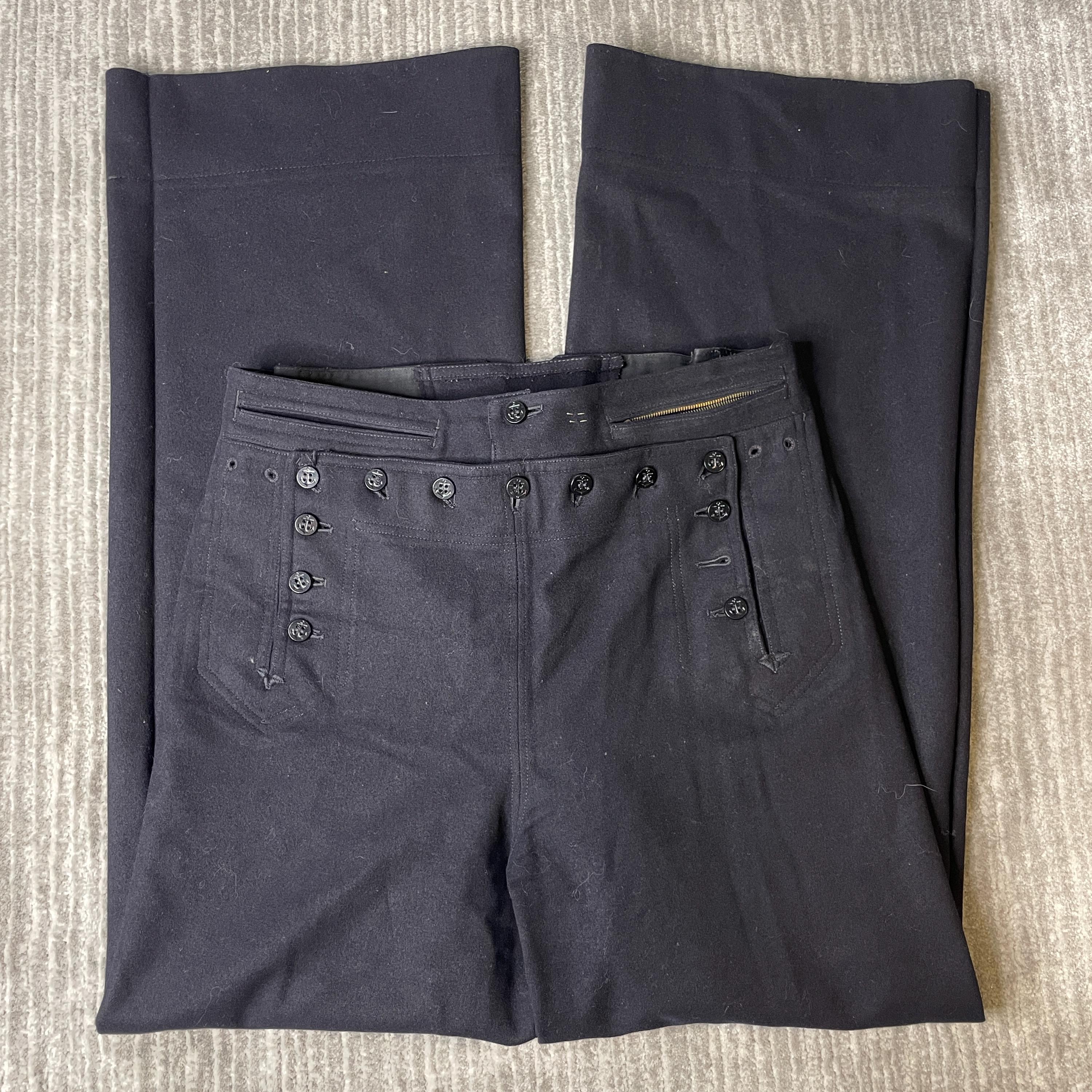 vintage 50s US NAVY トラウザー チノ ステンシル ワイド 1940s navy pants - Etsy 日本