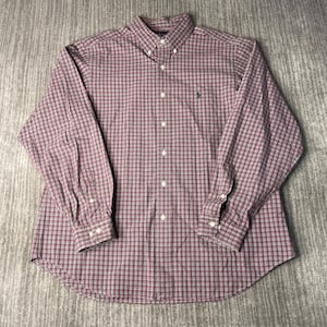 Vintage 2000s Ralph Lauren Plaid Shirt – XL 17.5 – Micro Check Button Down – Preppy Ivy Style – Classic Fit Everyday