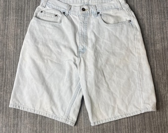 Vintage 1990s Arizona Denim Shorts – 34 – Light Wash High Rise Jean Shorts Relaxed Fit Dad Jorts Summer Streetwear