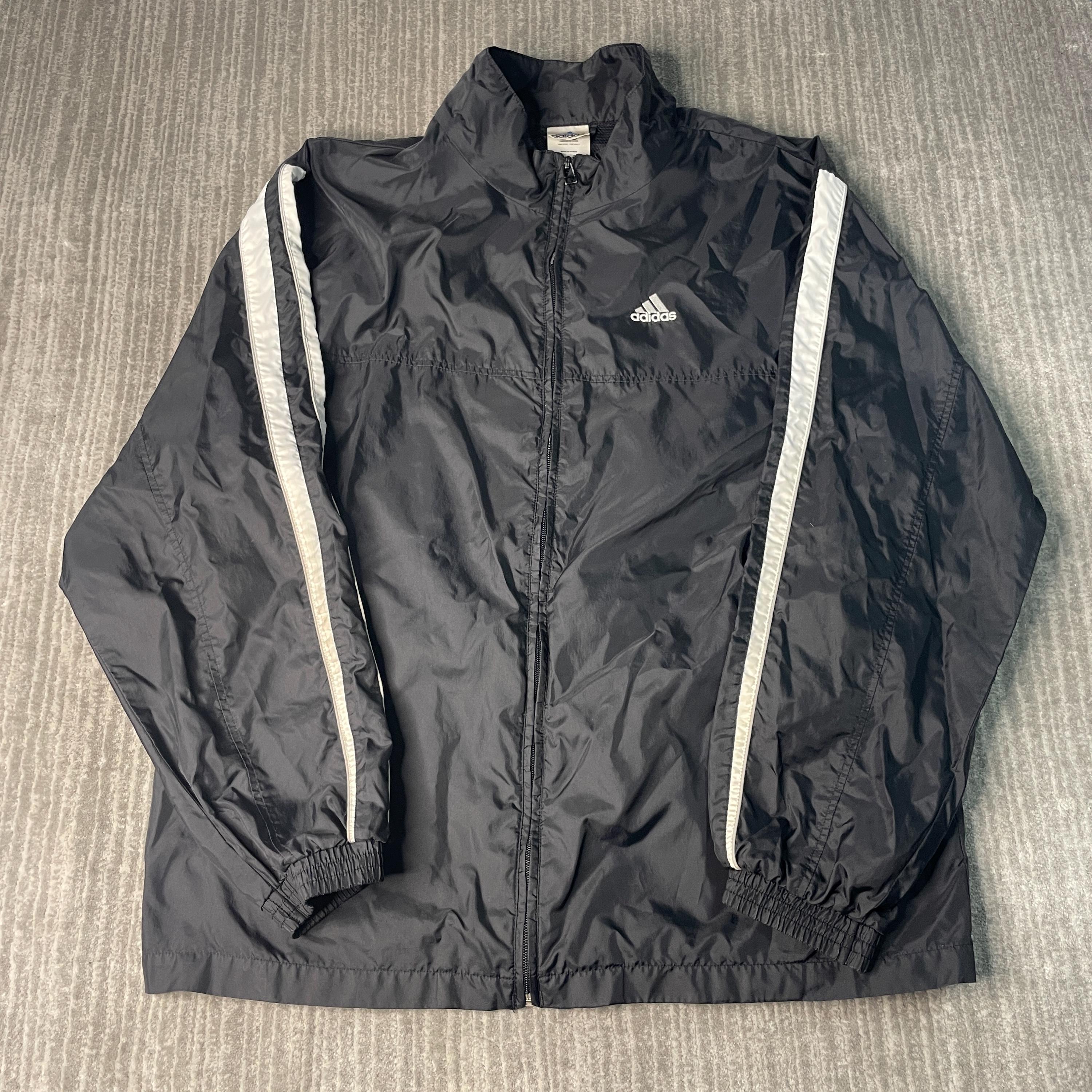 ジャケット・アウター 00s y2k adidas rum leather best adidas Originals Men's Graphics Y2K Track Top Black/Orange Rush X