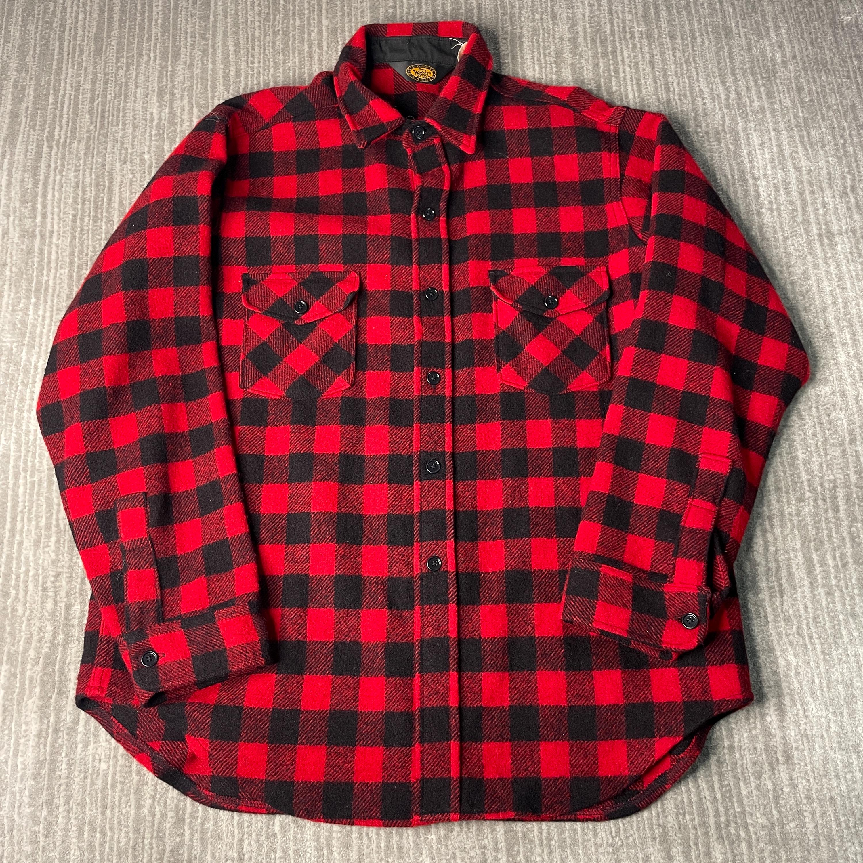 Vintage Plaid Wool Shirt - Etsy