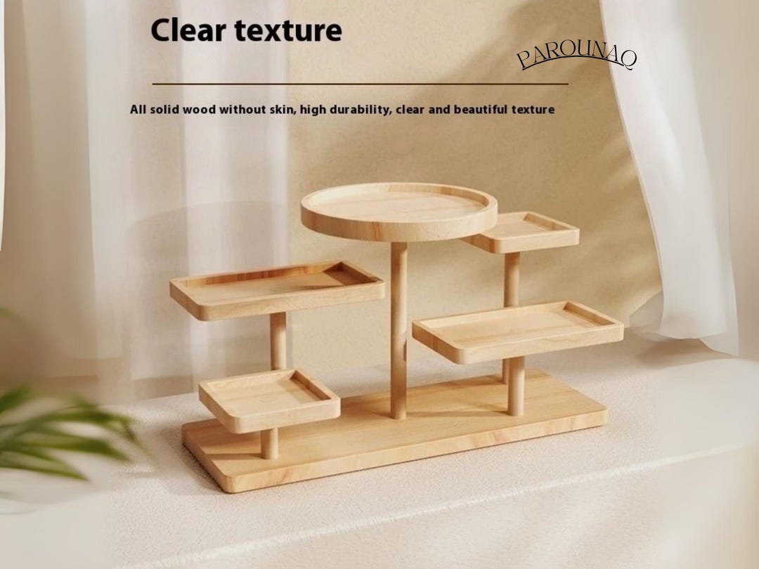 Hand‑made Solid Wood Ladder Display Rack – Jewelry & Ornament Storage ...