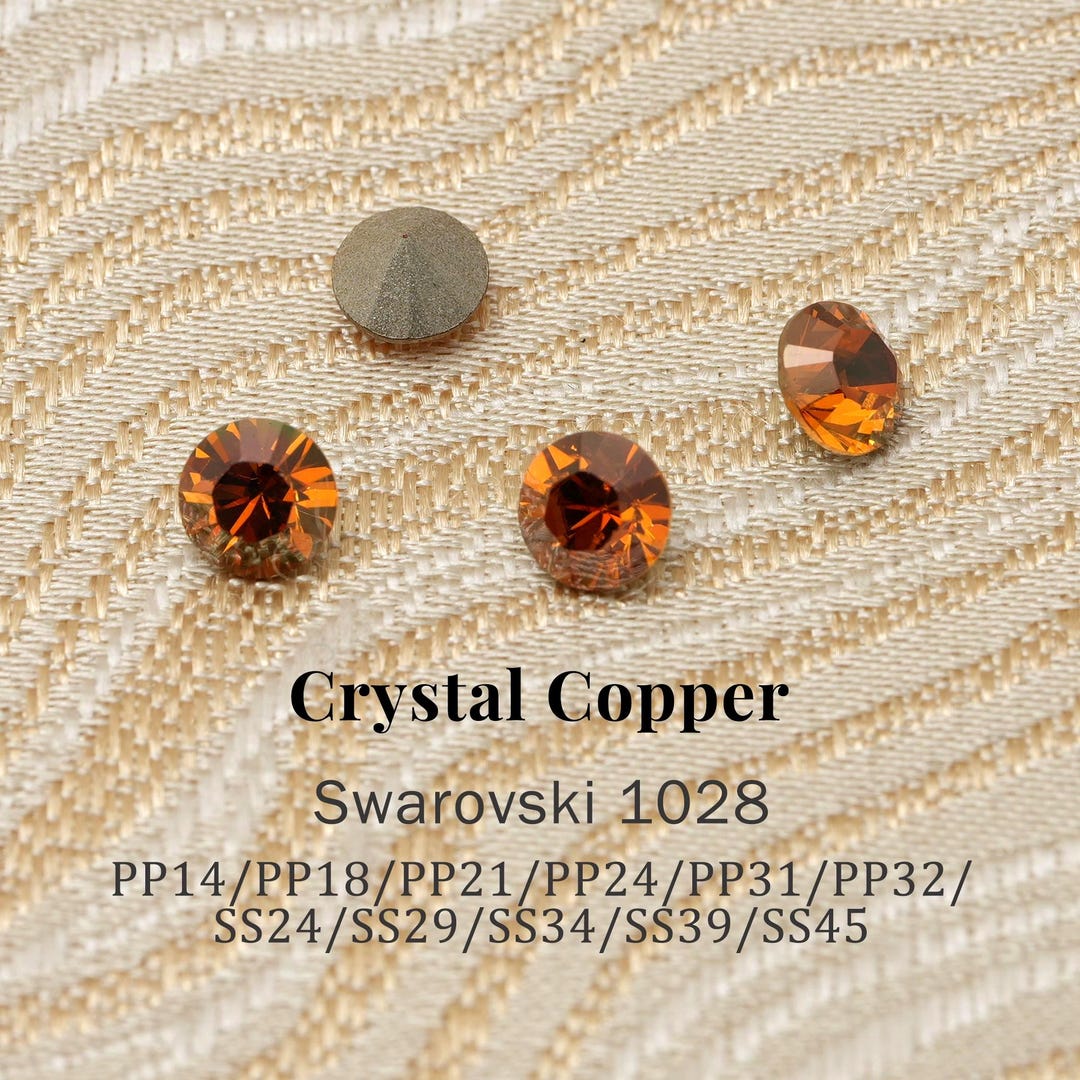 Swarovski 1028 Crystal Copper 001COP XIRIUS Chaton Pointed Back