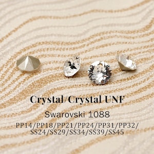 Swarovski 1088 Crystal/ Crystal UNF 001 XIRIUS Chaton Pointed Back Round Stones PP14–SS45 (2–10mm) Rhinestones for Jewelry Making
