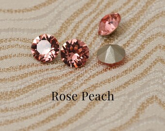 Swarovski 1088 Rose Peach 262 XIRIUS Chaton Pointed Back Round