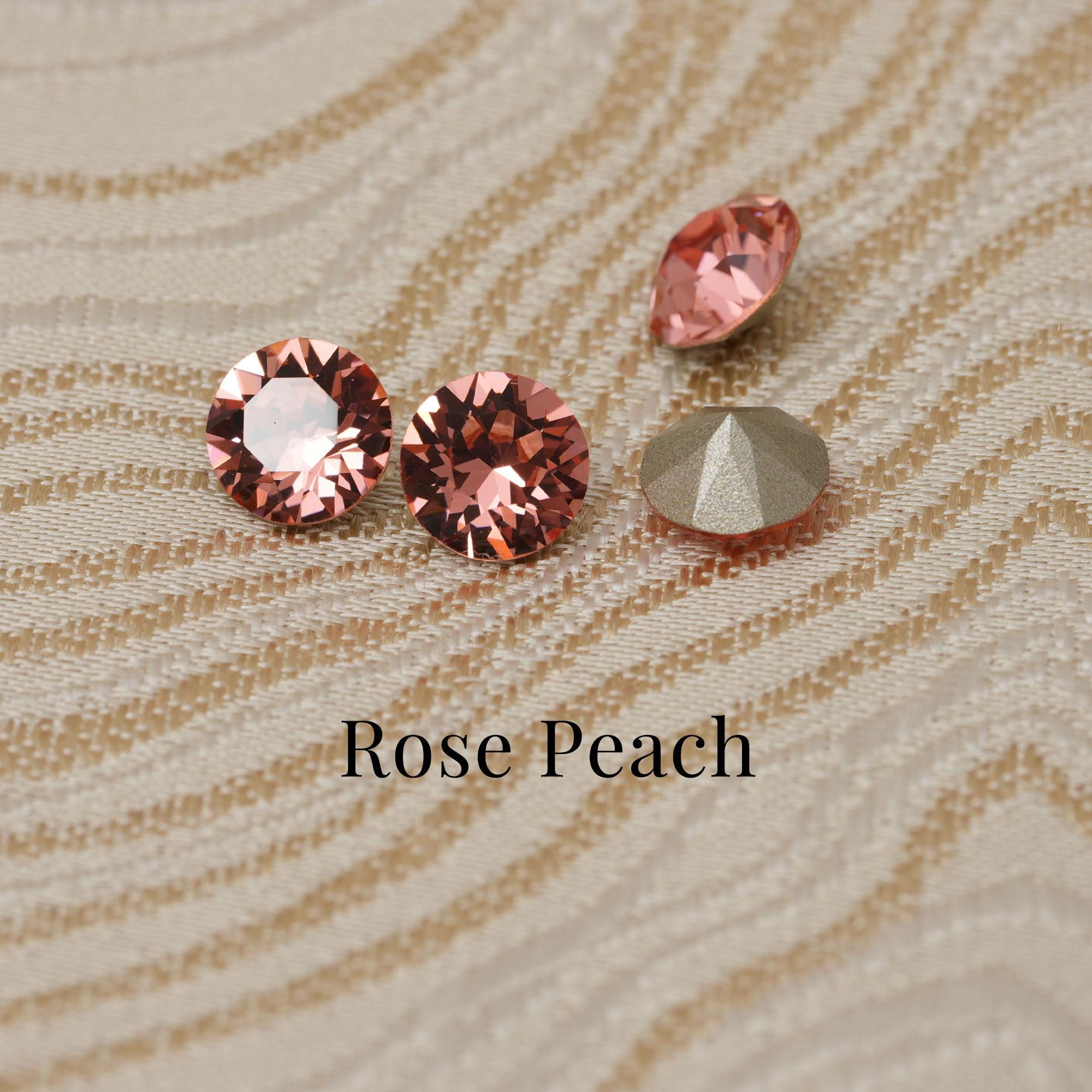 Swarovski 1088 Rose Peach 262 XIRIUS Chaton Pointed Back Round