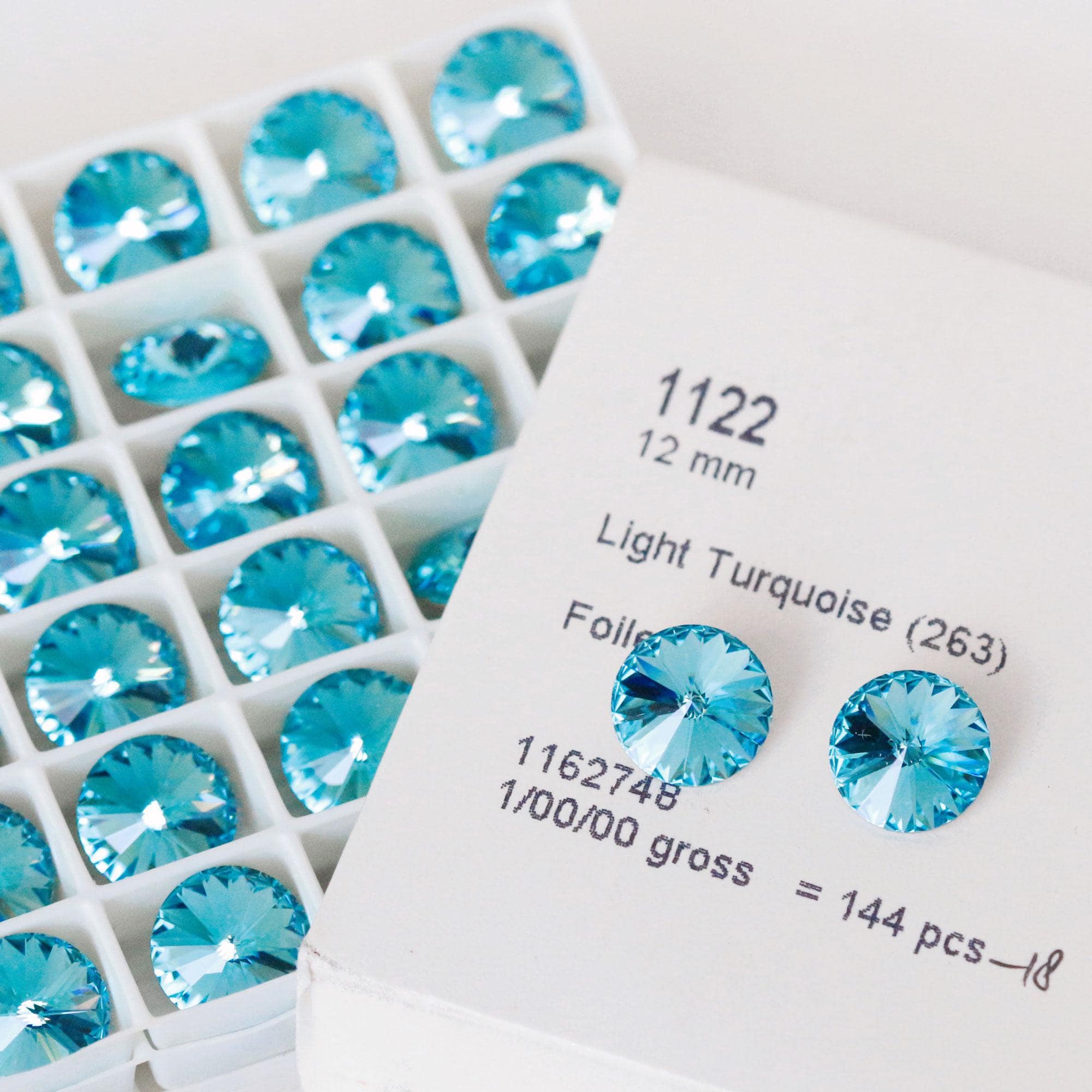 Swarovski 1122 Light Turquoise 263 & Light Turquoise Glacier Blue