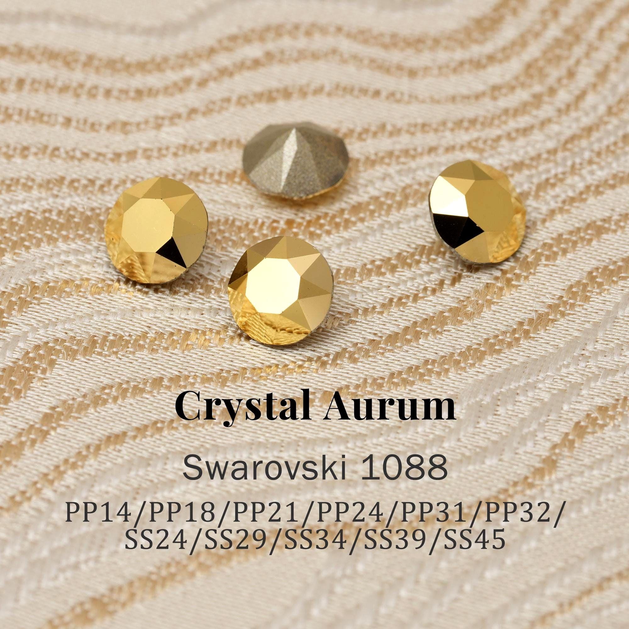 Swarovski 1088 Crystal Aurum 001AUR XIRIUS Chaton Pointed Back