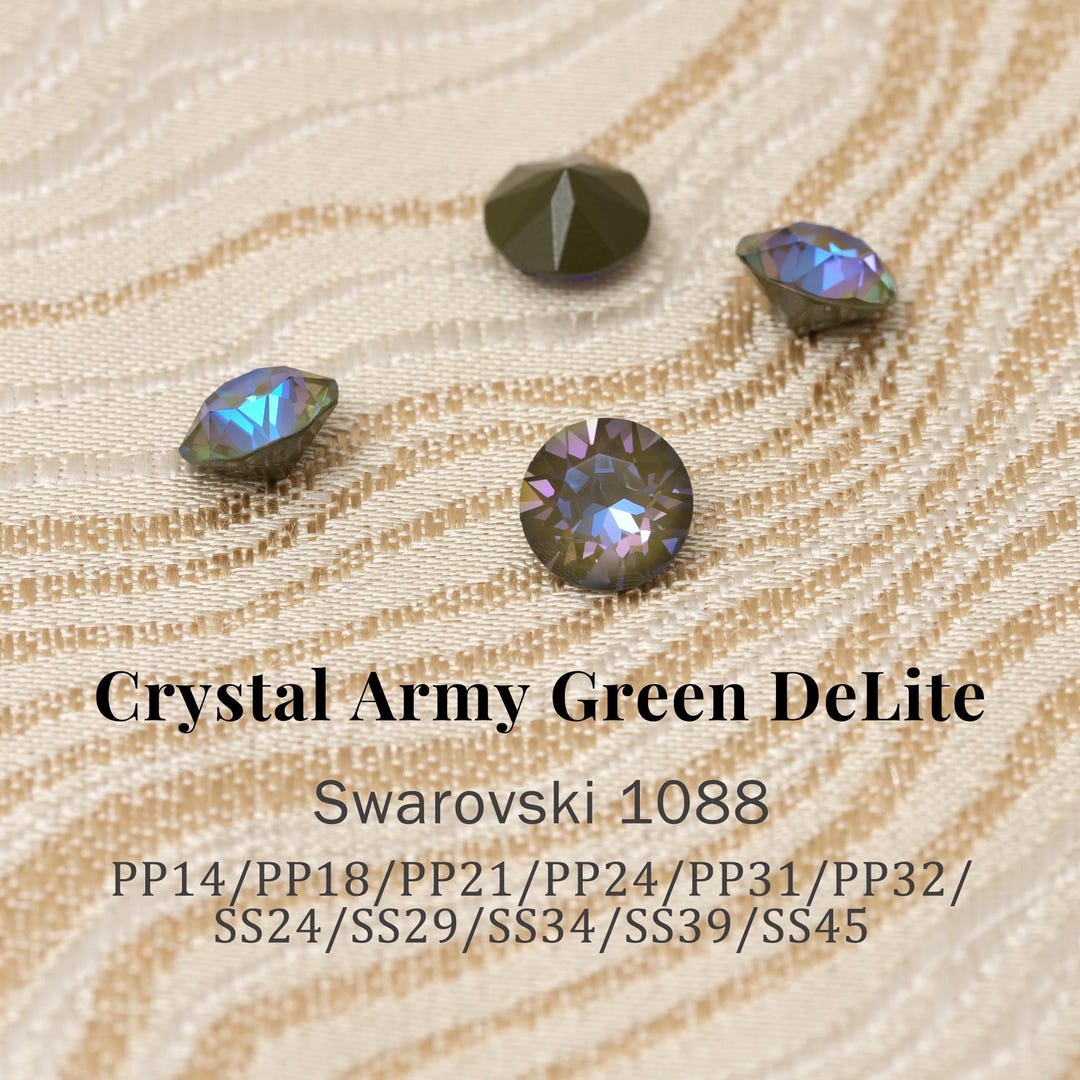 Swarovski 1088 Crystal Army Green Delite 001L130D XIRIUS Chaton