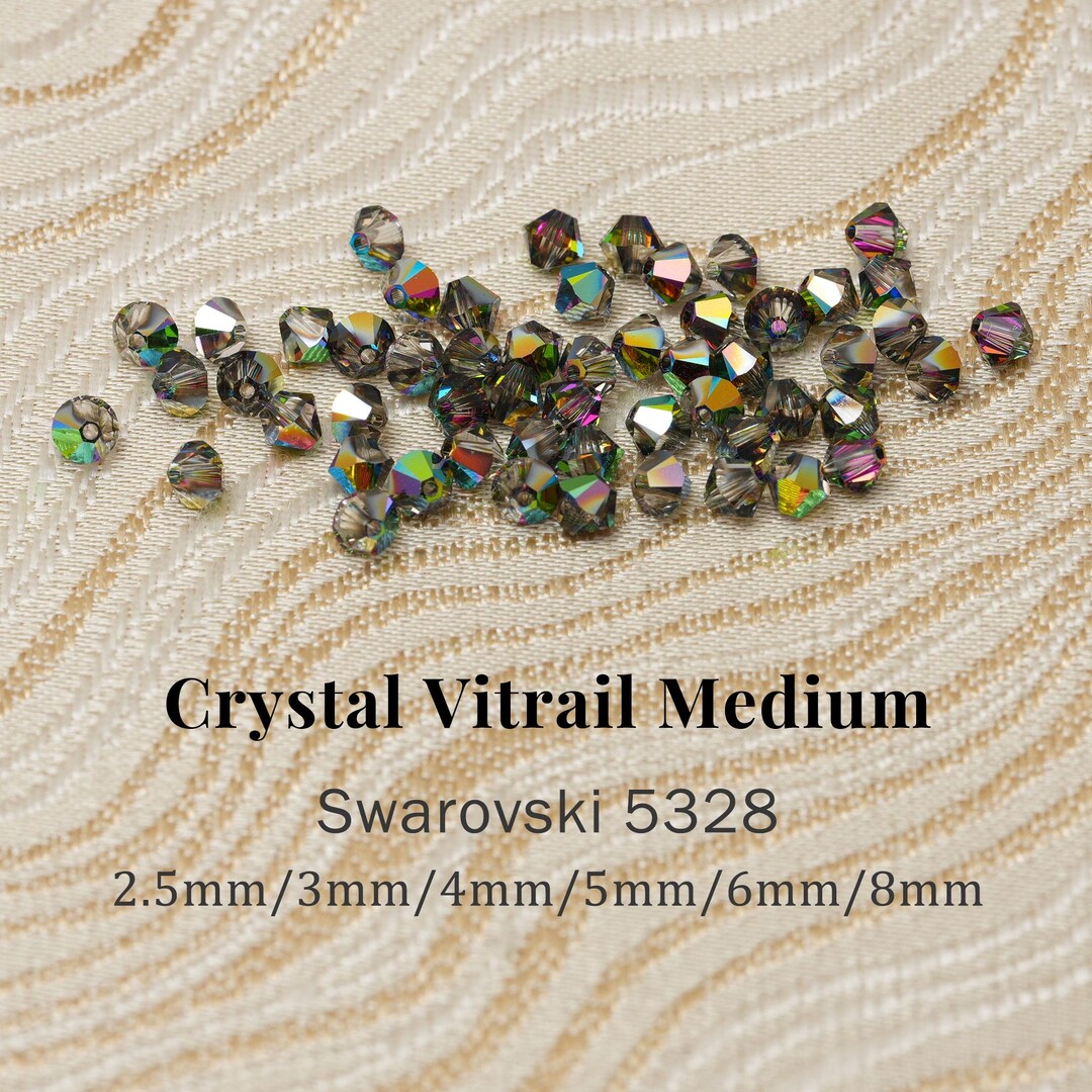 Swarovski 5328 Crystal Vitrail Medium Xilion Bicone Beads, Austrian ...