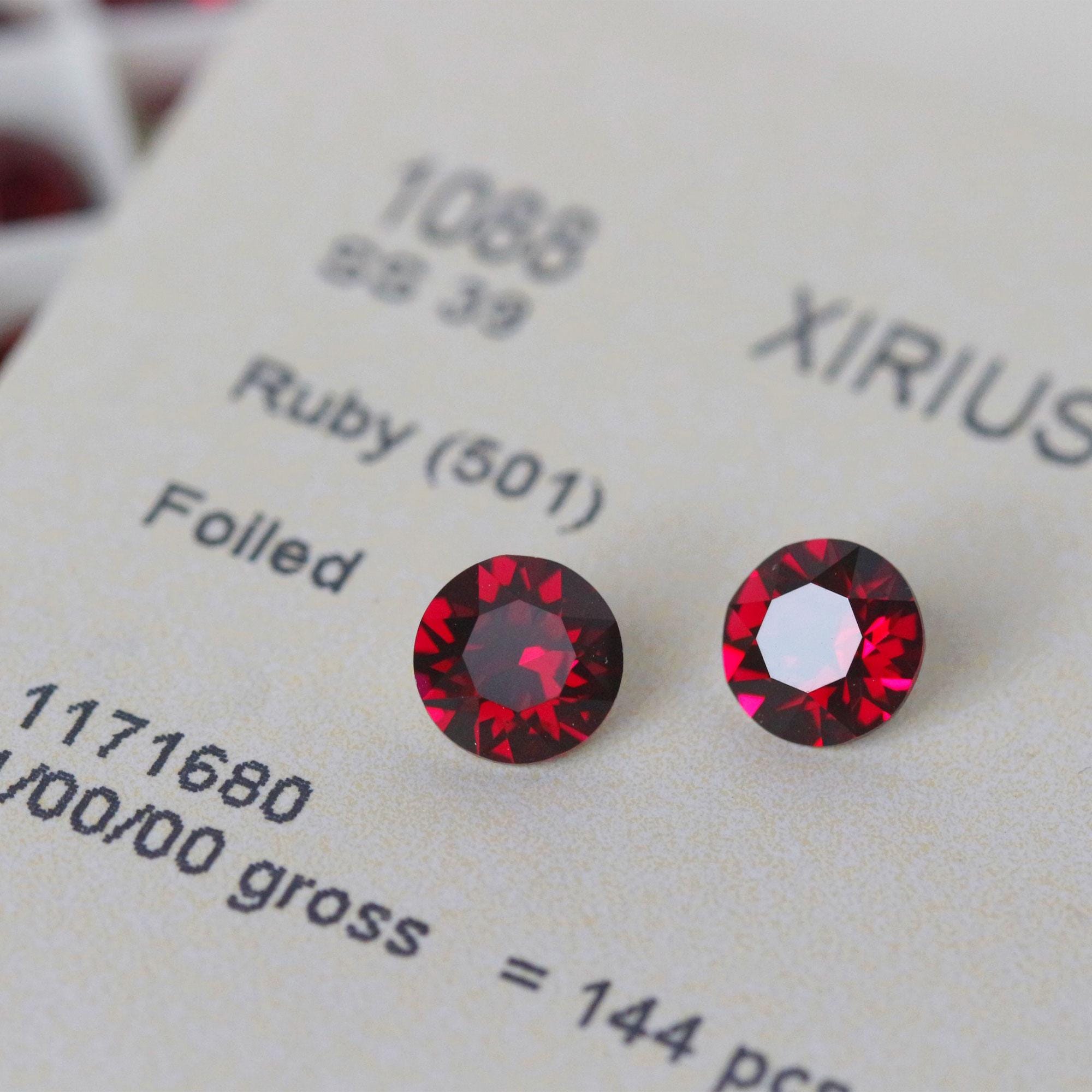 Swarovski 1088 Ruby 501 XIRIUS Chaton Pointed Back Round Stones PP14 ...