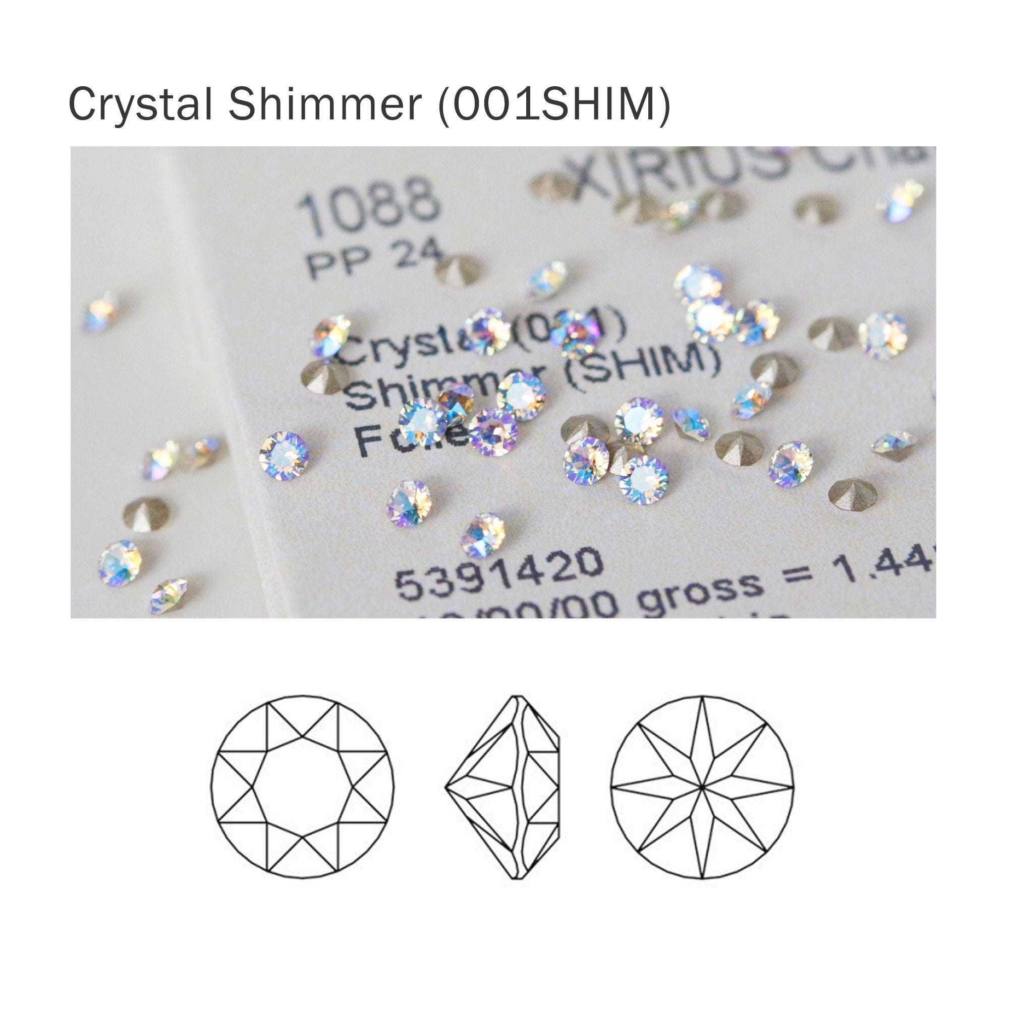 Swarovski 1088 Crystal Shimmer 001SHIM XIRIUS Chaton Pointed Back