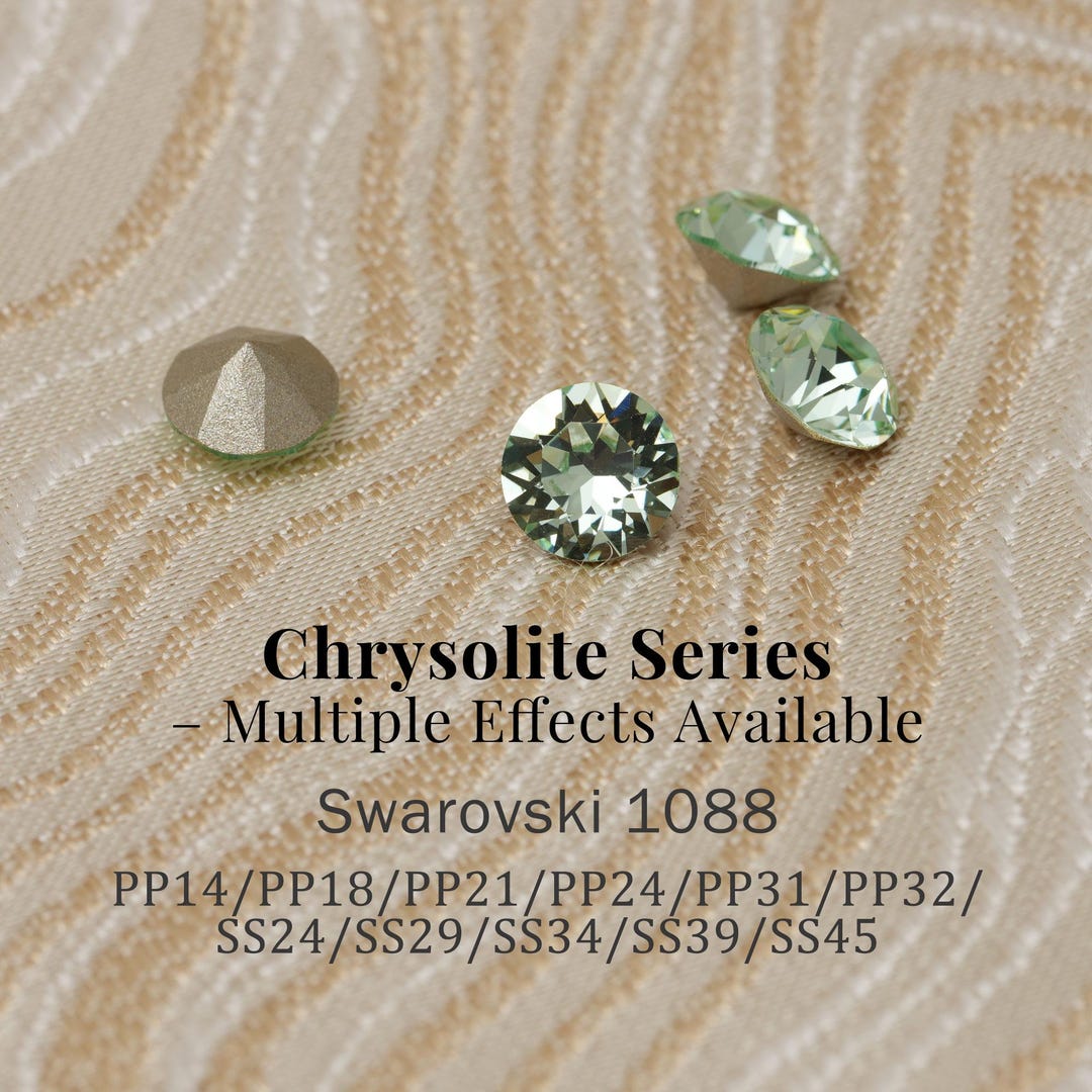Swarovski 1088 Chrysolite 238 XIRIUS Chaton Pointed Back Round Stones swarovski-1088-chrysolite-238-xirius-chaton-pointed-back-round-stones