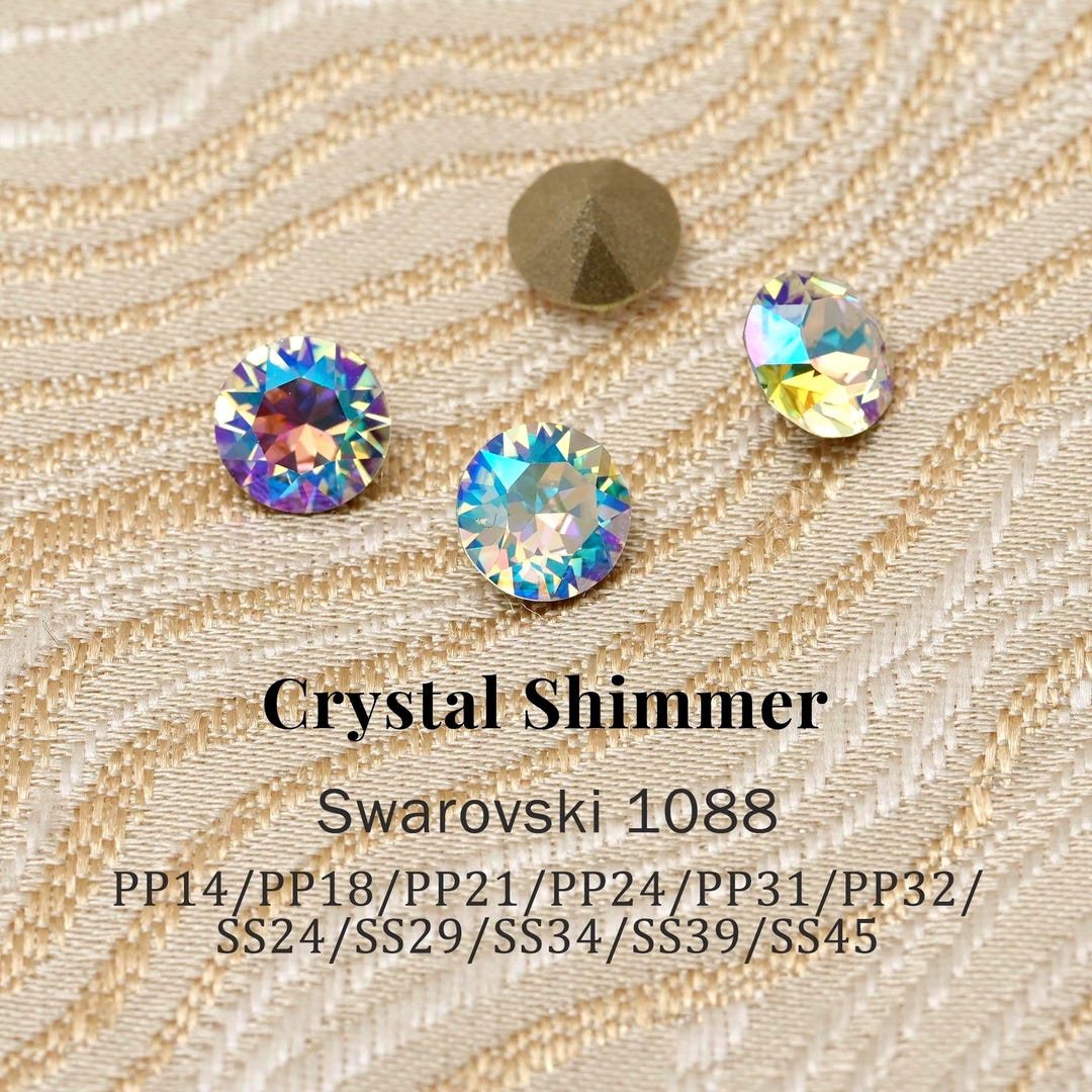 Swarovski 1088 Crystal Shimmer 001SHIM XIRIUS Chaton Pointed Back