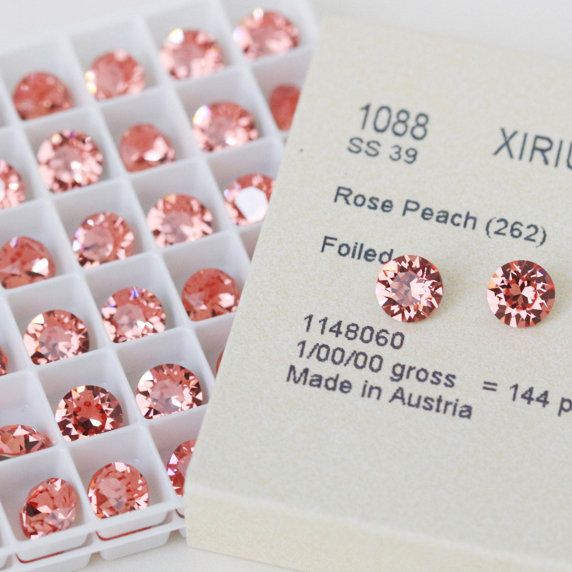 【未開封】Swarovski XIRIUS Rose SS 12 & SS 30 Swarovski 1088 Rose Peach 262 XIRIUS Chaton Pointed Back Round