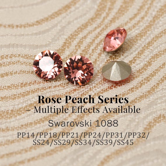 Swarovski 1088 Rose Peach 262 XIRIUS Chaton Pointed Back Round
