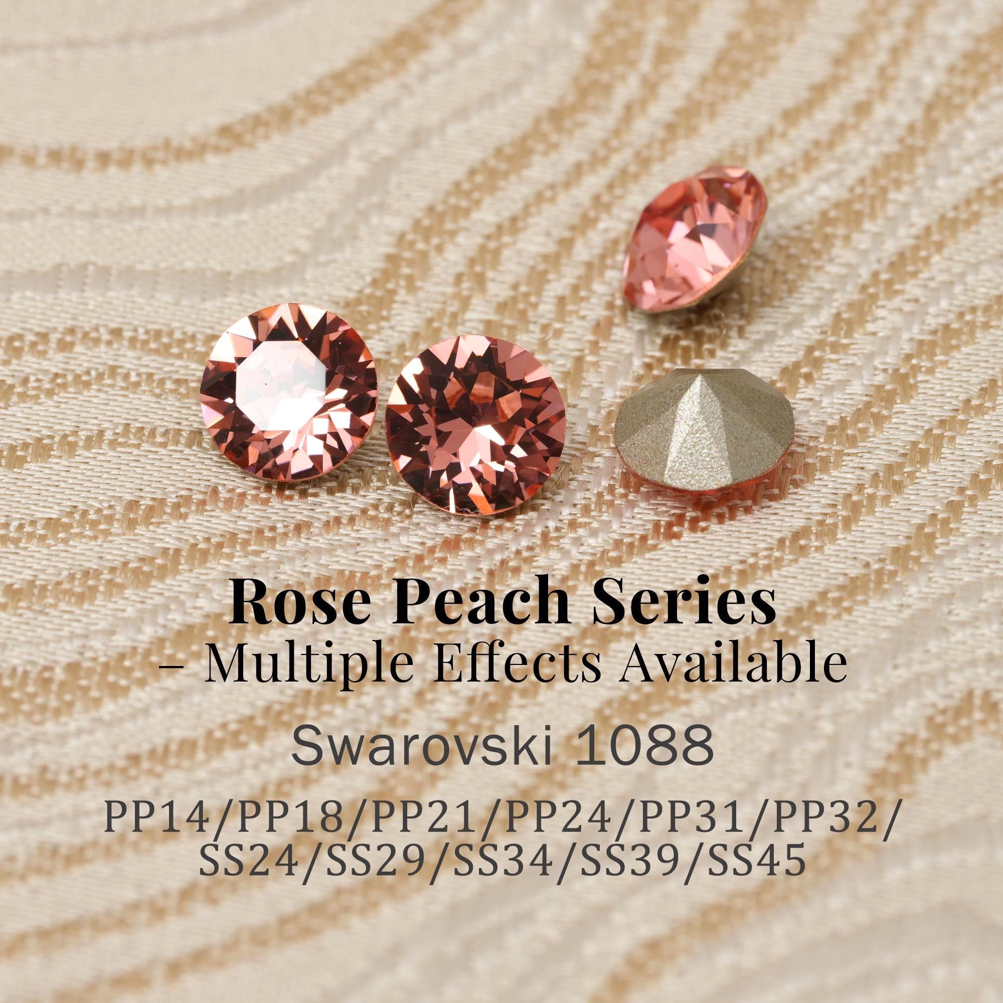 Swarovski 1088 Rose Peach 262 XIRIUS Chaton Pointed Back Round