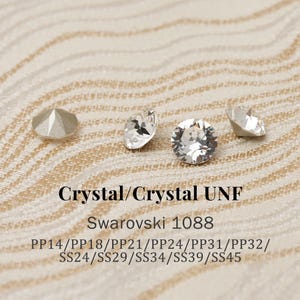 Swarovski 1088 Crystal/ Crystal UNF 001 XIRIUS Chaton Pointed Back Round Stones PP14–SS45 (2–10mm) Rhinestones for Jewelry Making