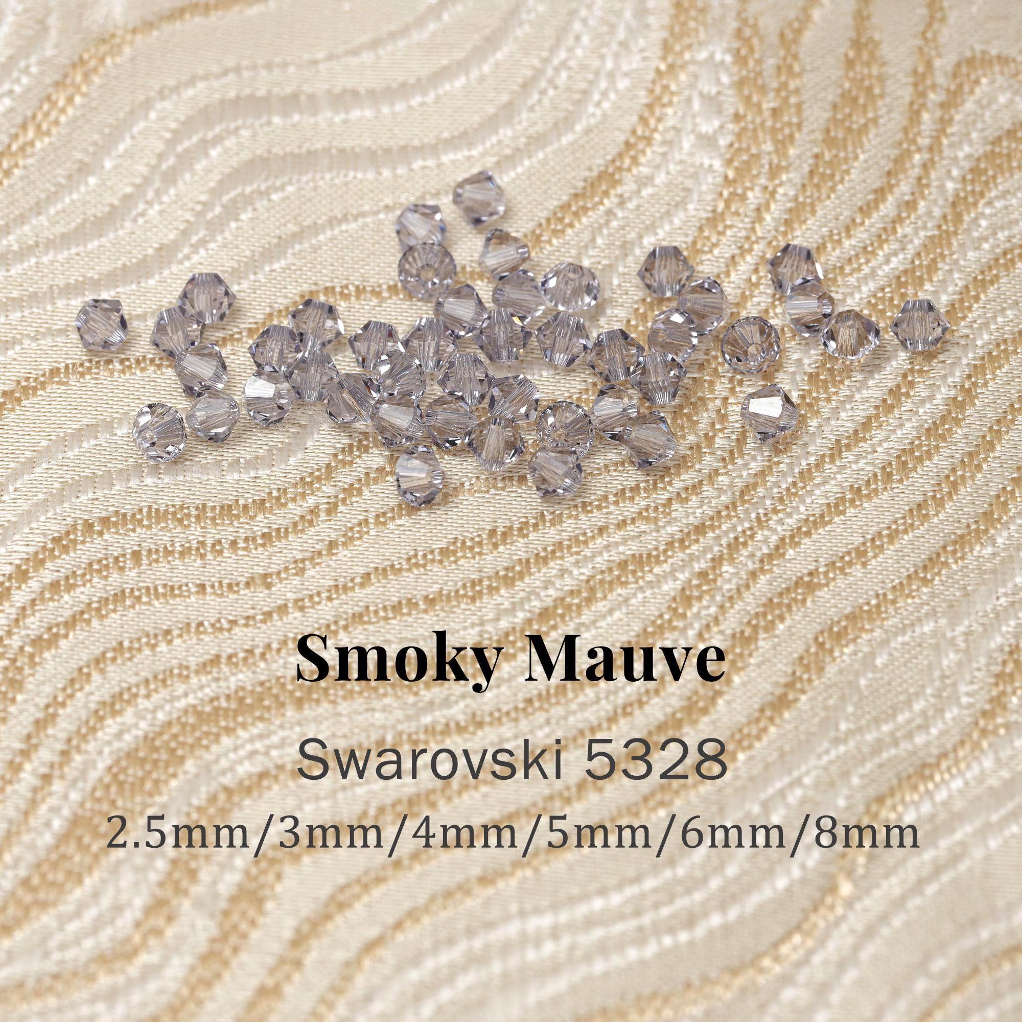Swarovski 5328 Smoky Mauve 265 Xilion Bicone Beads, Genuine