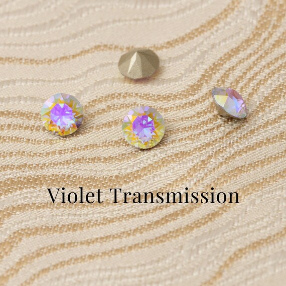 Swarovski 1088 Violet 371 XIRIUS Chaton Pointed Back Round Stones
