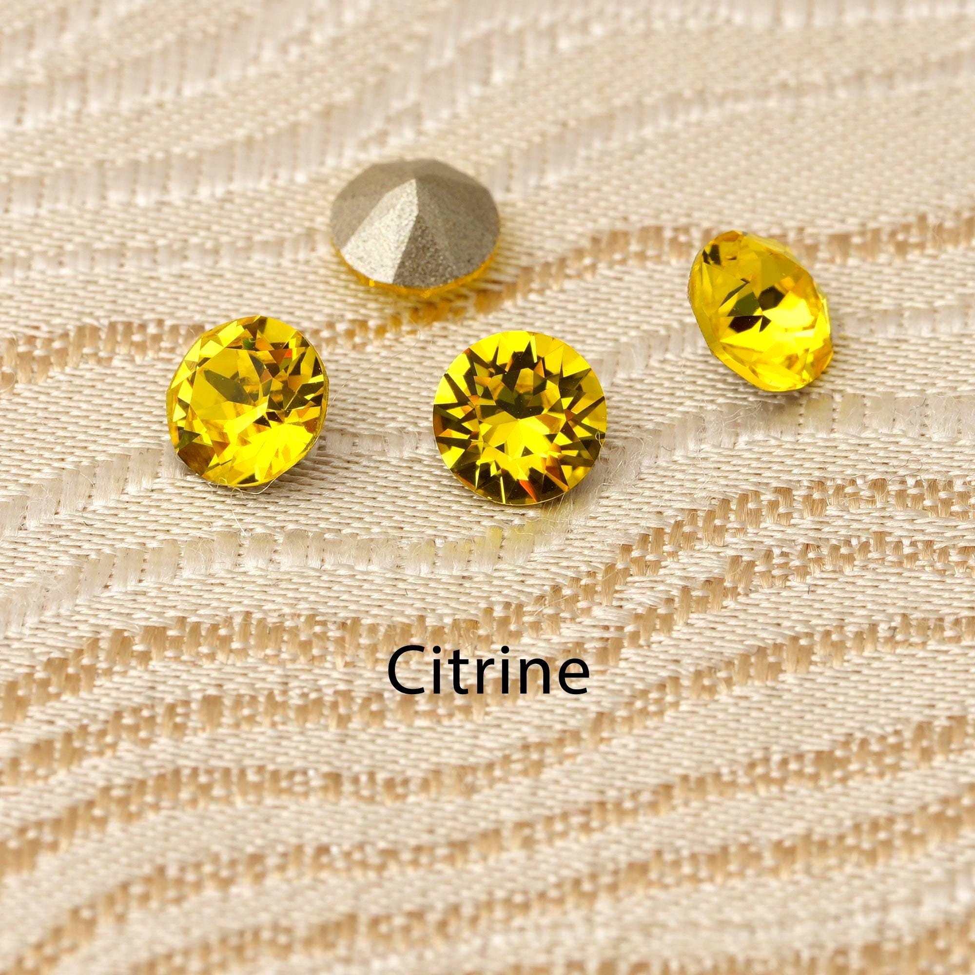 Swarovski 1088 Citrine/ Shimmer 249 XIRIUS Chaton Pointed Back
