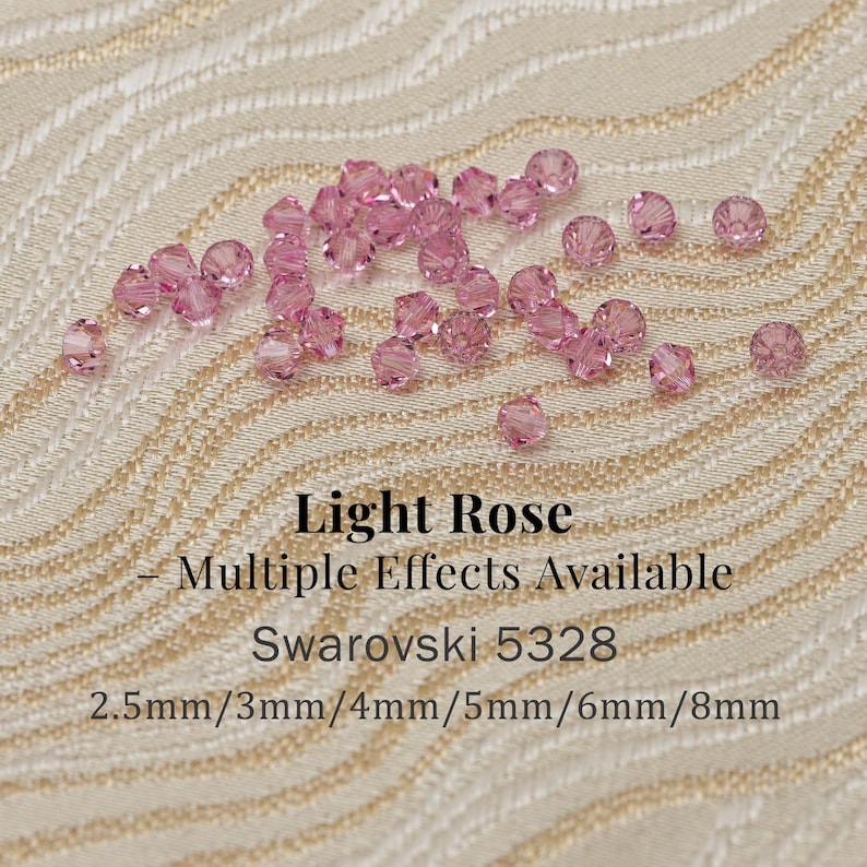 Swarovski 5328 Light Rose 223 Series Xilion Bicone Beads • AB, Blue ...