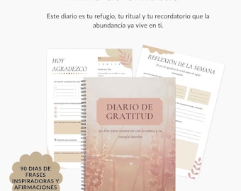 Gratitude Journal | 90-Day Self-Love, Calm & Manifestation (Digital PDF)