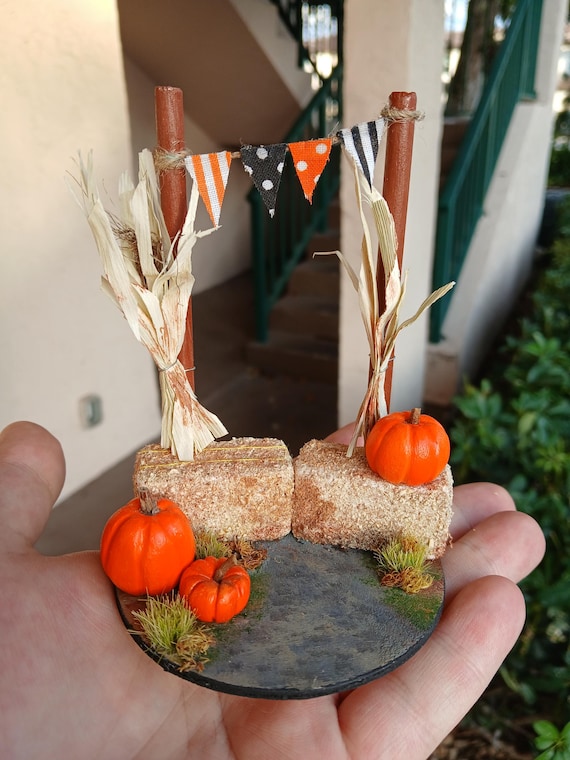 Miniature Fall Scene "Picture Day at the Pumpkin Patch" by WindingWillowDecor