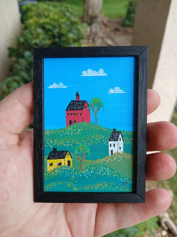 Miniature 1:12 Landscape Painting by WindingWillowDecor